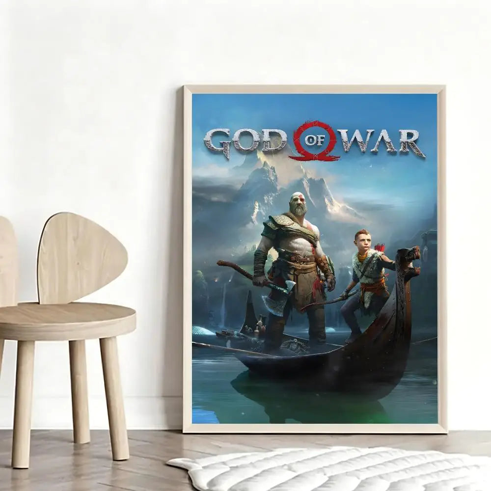 Mythic G-God of War RagnarokS Poster Stylish Art Poster Wall Decor for Living Room Bedroom Office Hotel Home Interior