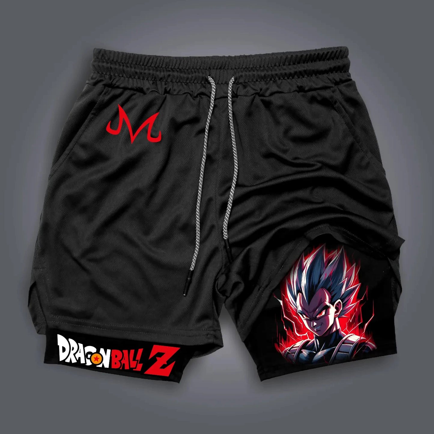 Dragon Ball Anime Goku Double-Layer Shorts 2026 American Sporty Summer Men's Loose Breathable Pants