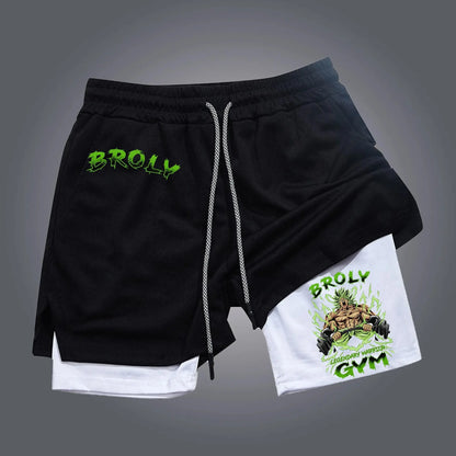 Dragon Ball Anime Goku Double-layered Shorts for Men Summer 2026 Sporty Loose Fit Breathable American Style Printed Outerwear