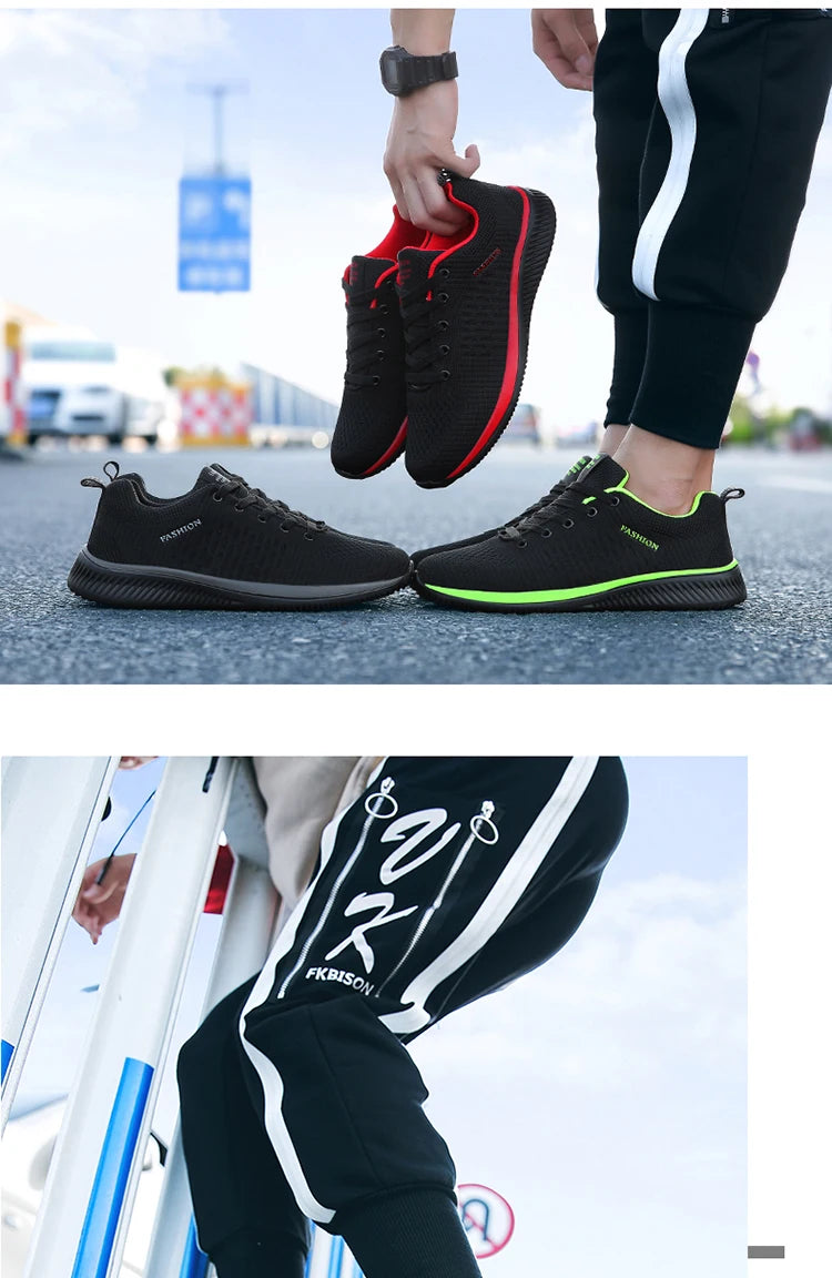 Atmungsaktive leichte Herren-Laufschuhe – bequeme Casual-Schuhe, Outdoor-Slipper und Walking-Sneaker