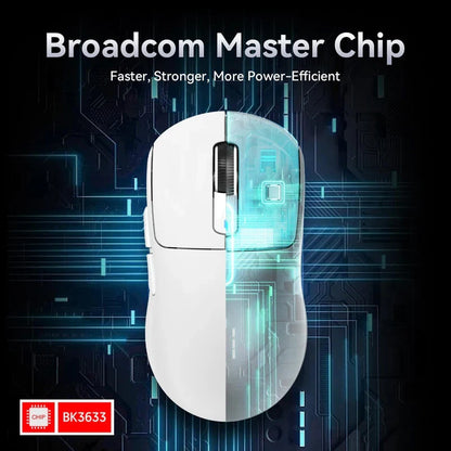 ATTACK SHARK X3 Three-mode Mouse 1K Hz, X3Pro Bluetooth Wireless Mouse 4K Hz Lightweight, PAW3395, 650IPS Mobile Speed