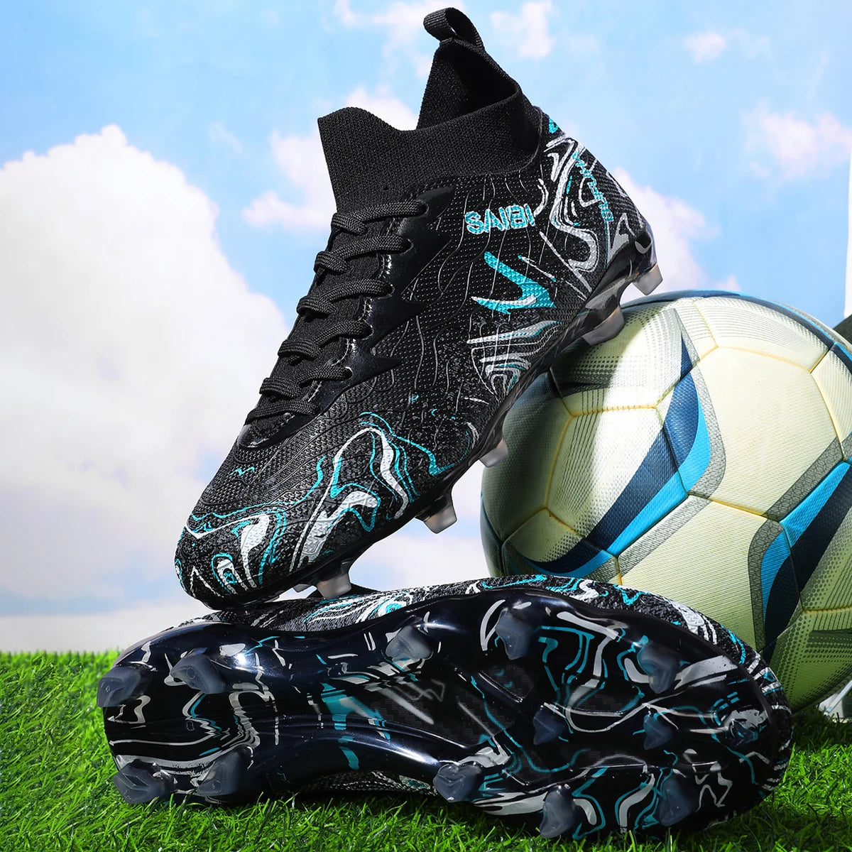 Professionelle, atmungsaktive Fußballschuhe FG mit langen Stollen – strapazierfähige und rutschfeste Sportschuhe, unverzichtbar für Fans