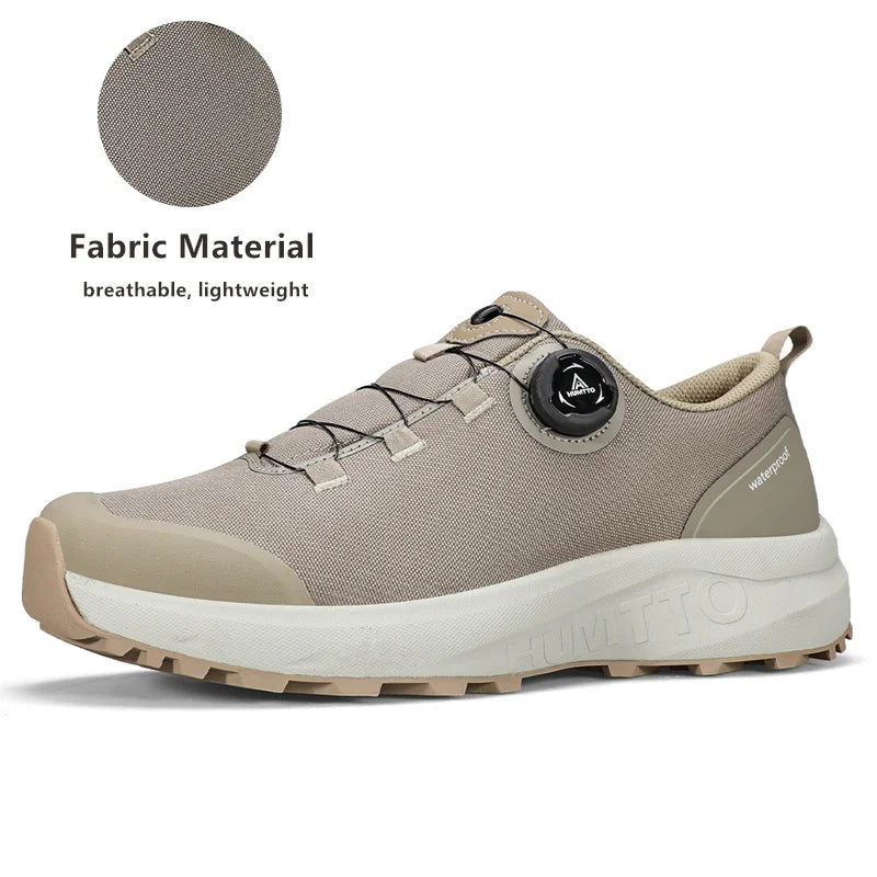 HUMTTO Lederschuhe für Herren Winter Camping Outdoor Herren-Sportschuhe Atmungsaktive Trekkingstiefel für Männer Rutschfeste Wandersneaker