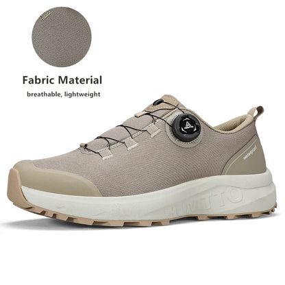 HUMTTO Lederschuhe für Herren Winter Camping Outdoor Herren-Sportschuhe Atmungsaktive Trekkingstiefel für Männer Rutschfeste Wandersneaker