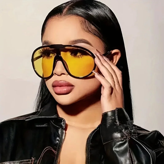 Cycling Oversized Square Sunglasses Women Punk Fashion Big Frame Vintage Sun Glasses Men Shades Retro Gradient Shades UV400