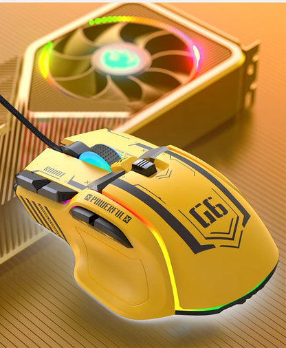 Mouse gaming cablato programmabile di fascia alta 12800dpi 12 tasti RGB per Windows IOS Home Office Laptop PC