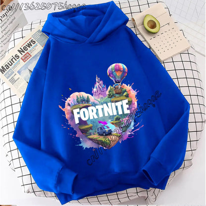 Fortnite Kids Hooded Coats Anime Fortnite Sweatshirts Game Spring Autumn Hoodies Sportswear Children Clothes Gift