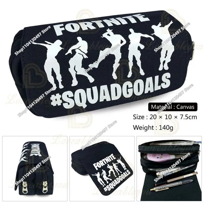 Shooting Game Pencil Case FORTNITE Boy Large Capacity Waterproof Pencil Pouch Office Stationery Gift Toy