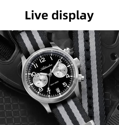 ADDIESDIVE 2025 Nuovi orologi da uomo Panda Eye, orologio al quarzo VK64 rétro di lusso per uomo, cronografo sportivo, impermeabile 100M, luminoso