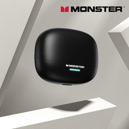 Monster MQT52 kabellose Bluetooth 5.4-Ohrhörer mit langer Akkulaufzeit, Gaming-Kopfhörer im Dual-Modus, Hi-Fi-Stereoklang-Headset mit Mikrofon