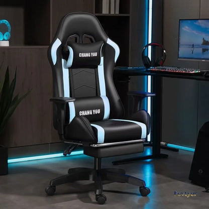 Chaise de jeu, chaise d'ordinateur, chaise de bureau inclinable, chaise de dortoir pour étudiants, chaise de jeu, confortable, ergonomique, réglable en hauteur, idéale pour une utilisation prolongée.