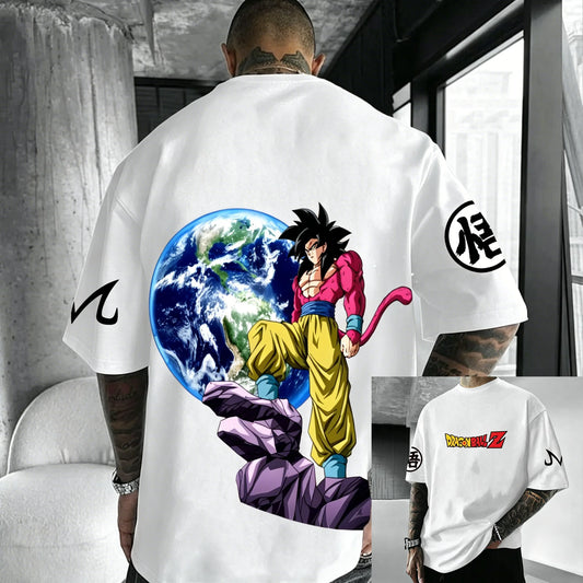 Dragon Ball Z Print Short Sleeve Cotton T-Shirt Son Goku Vegeta Men Women Clothes Harajuku Y2k Tee Vintage Summer Streetwear