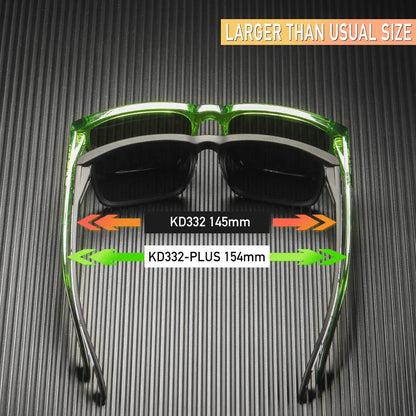 KDEAM Large Size Square Men's Sunglasses Polarized Photochromic Oversized Sun Glasses Fashion Women Shades Upgraded Edition