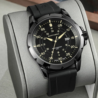 SAPPHERO Herrenuhr – Luxuriöse Quarzuhr, wasserdicht bis 50 m, ausgestattet mit einem importierten Uhrwerk und einem Edelstahlgehäuse – Eine ideale Geschenkidee für Herren.