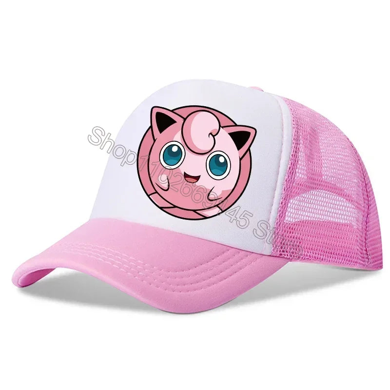Pokemons Child Baseball Cap Cartoon Pikachu Printed Casual Hats Boys Outdoor Sun Hat Adjustable Peaked Cap Kids Birthday Gifts
