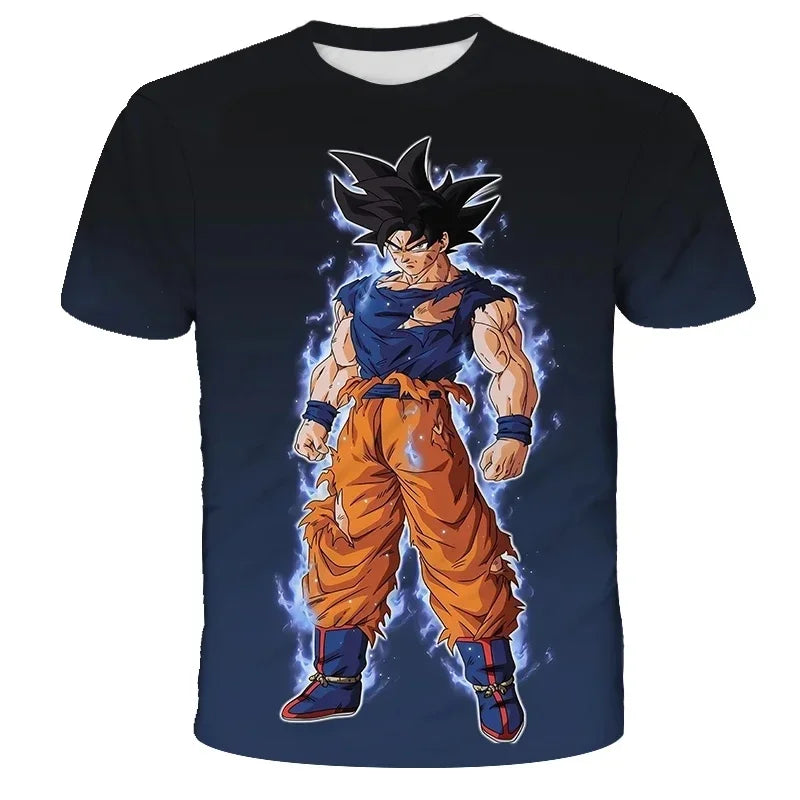 2026 Dragon Ball Z Graphic Print 3D Kids Summer Short Sleeve T-Shirt Top 2025 Hot Selling Cool Super Kids Adult T-Shirt Goku Y2k