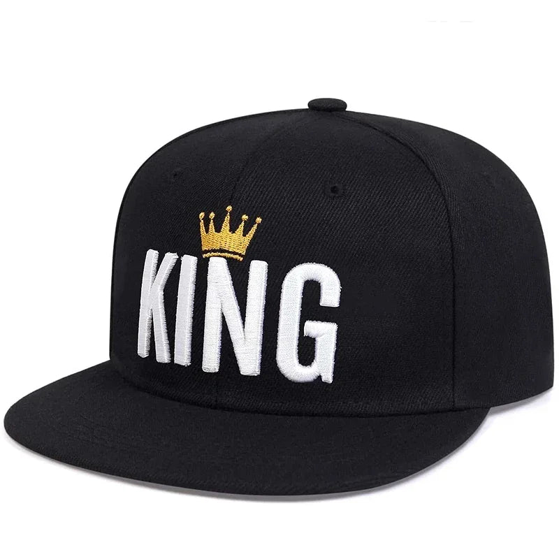 Unisex Crown KING Embroidery Hip-hop Hats Spring Autumn Outdoor Adjustable Casual Baseball Caps Trucker Caps Sunscreen Hat