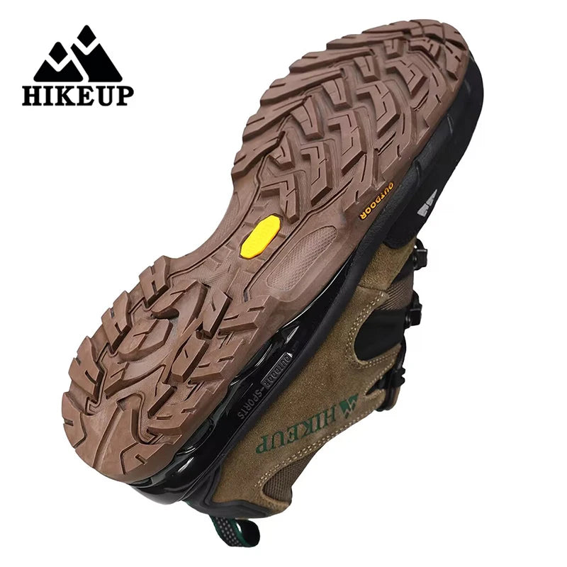 HIKEUP Non-Slip Wear-Resistant Outdoor Hiking Shoes, Breathable Splashproof Climbing Sneakers for Men, Trekking, Tourism, Mountain Shoes