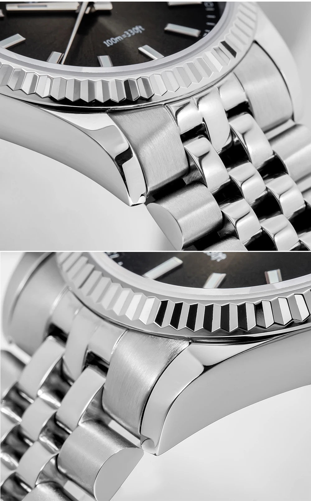 ADDIESDIVE Neue Herrenuhr AD2073, Saphirglas, 36mm, VH31 Sunburst Quarzuhr, 10Bar wasserdichte Taucheruhr, leuchtende Armbanduhr