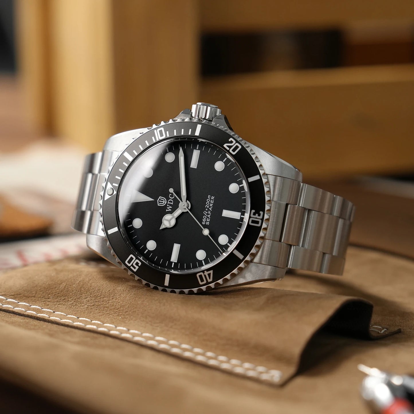 Watchdives WD5513Q Watch VH31 Sweep Second Movement Stainless Steel Sapphire Crystal Business Wristwatch Vintage Watches