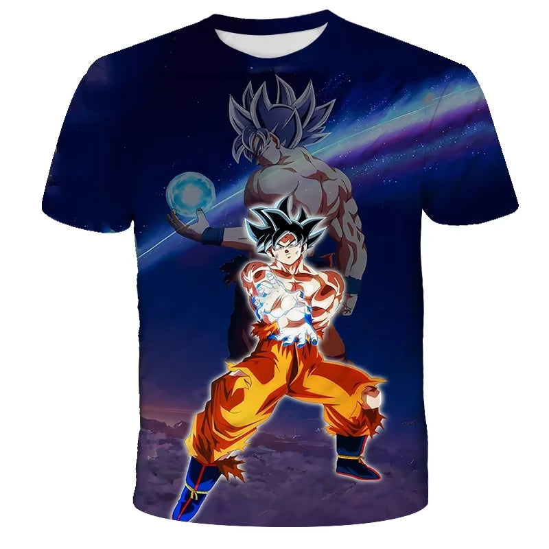 2026 Summer Dragon Ball T Shirt Kids Tops Tee Anime Figures Son Goku Super Saiyan T-shirt Boys T-shirts Children Short Sleeve