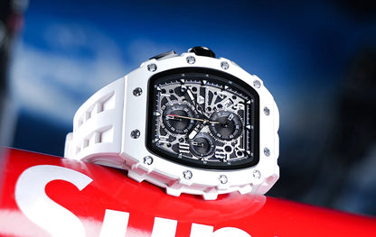 Reloj TSAR BOMBA New TB8204 para hombre, cronógrafo de cuarzo japonés, resistente al agua 50M, reloj de pulsera deportivo de moda, reloj masculino de lujo, regalo para hombre
