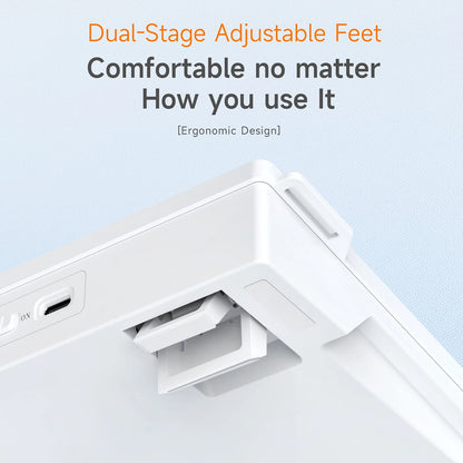 Tastiera AJAZZ AF82 Office a basso profilo RGB cablata/wireless gaming, layout 75% 82 tasti, batteria 4000mAh per Win/Mac