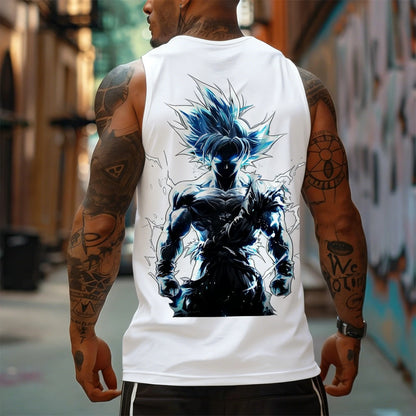 Dragon Ball Super Saiyan Sports Vest Men's and Women's Same Summer Fitness Running Street Breathable Sleeveless Top Anime Vest