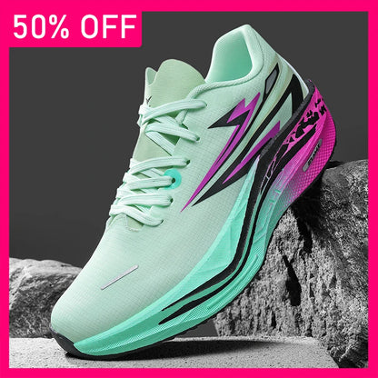 Unisex Sports Shoes Fashionable Lace-Up Running Shock-Absorbing Anti-Slip Rebound Training Shoes 2026 New Outdoor Fitness Shoes