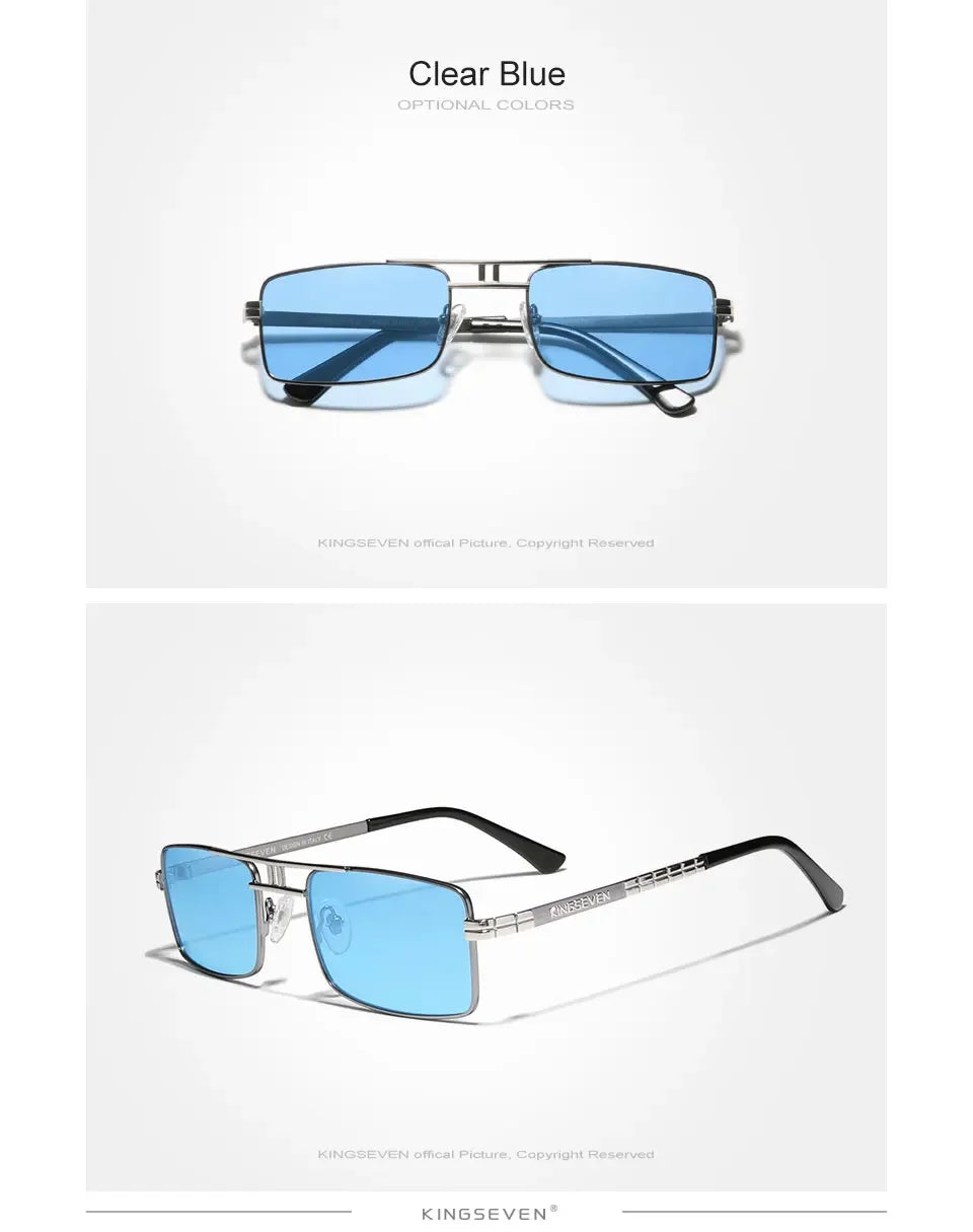KINGSEVEN Brand Rectangle Frame Sunglasses For Men Polarized Design Glasses Fashion High Quality Driving Eyewear UV400
