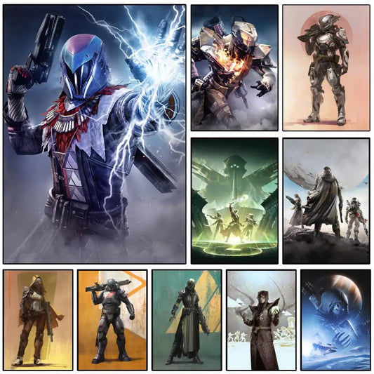 Destiny Poster Self-adhesive Art Waterproof Paper Sticker Coffee House Wall Decor