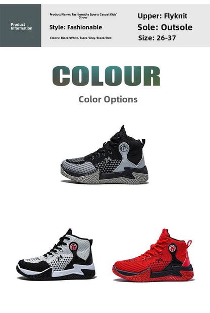 Large Size High-Top Sports Shoes Men's Casual Breathable Comfortable Thick-Soled Basketball and Running Shoes