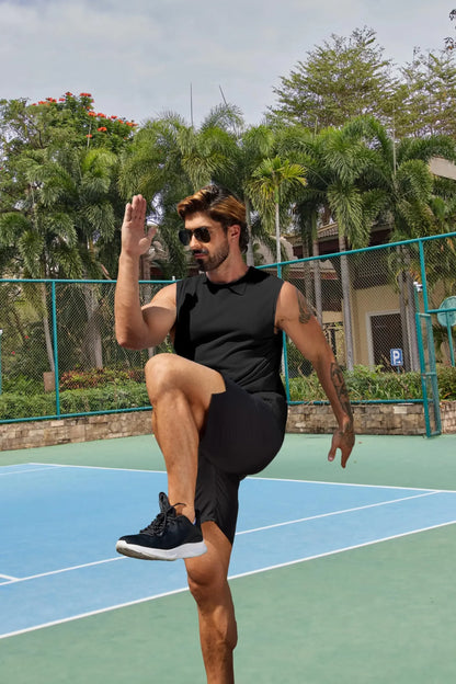 Goku Fitness Training Vest Sleeveless Cotton Tank Top Round Neck Workout Running Light Sports Casual Fashion
