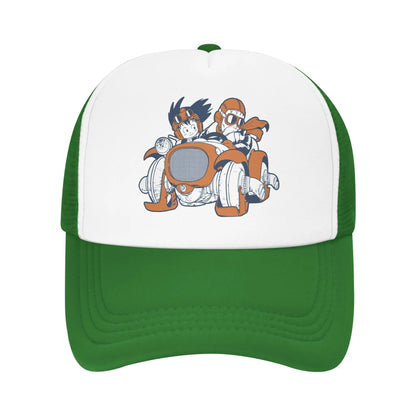 Produit gaming premium Fraquane, Goku Muten Roshi Dragon Ball Z Baseball Caps Sport Sun Hat Anime DBZ Hats Breathable Polyester Trucker Cap Summer Trucker Caps