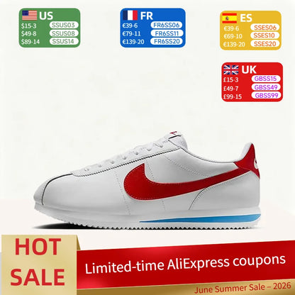 Nike Cortez: Stylish, Minimalist, Soft, Versatile, Comfortable, Durable Low-Top Running Shoes for Men – White DM4044-108