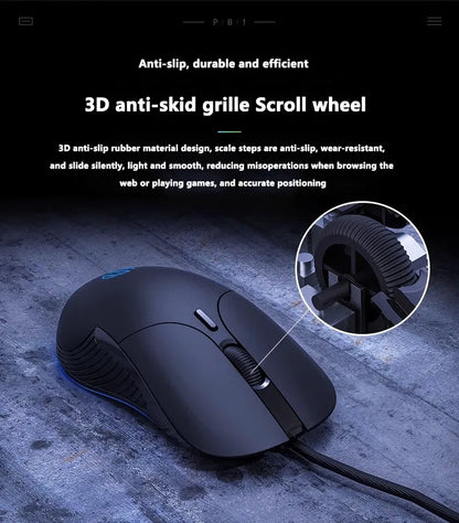 Mouse cablato USB INPHIC B1 silenzioso da ufficio e gaming per PC e laptop