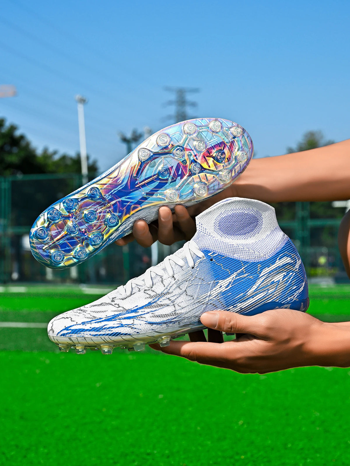 Chaussures de foot Premium AG FG, tige en tissu PU doux au toucher, semelle antidérapante en TPU, qualité fiable pour l'entraînement et la compétition
