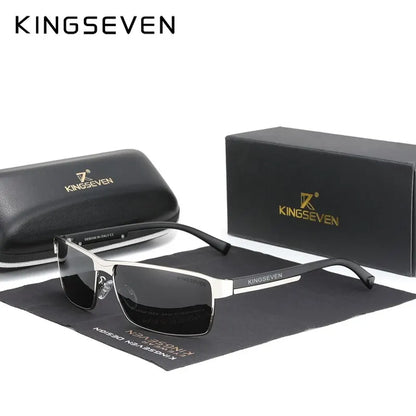 KINGSEVEN Men Polarized Photochromic Sunglasses Design Women Chameleon Sun Glasses UV400 Anti-glare Driving Square Eyeglasses