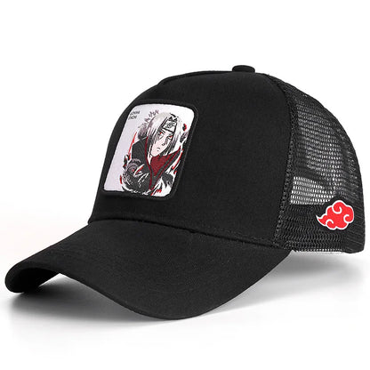 Anime Cartoon Naruto New Baseball Cap Uchiha Itachi Anime Styles Cap Men Women Hip Hop Dad Adjustable Mesh Hat Trucker Hat