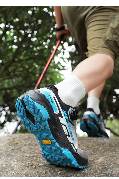 Spring & Summer Men's Running Shoes Outdoor Hiking, Wear-Resistant Trail Shoes with BOA Closure, Breathable Sports & Casual Style