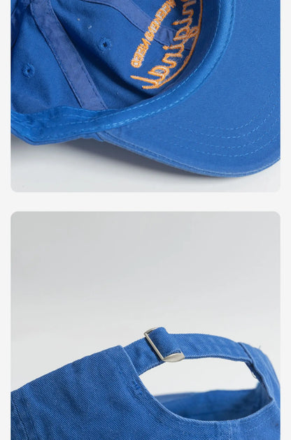 Baseball Cap Spring and Autumn Soft Top Embroidery Men and Women All-Matching Street Tide Brand Peaked Cap Wide Brim Sunshade