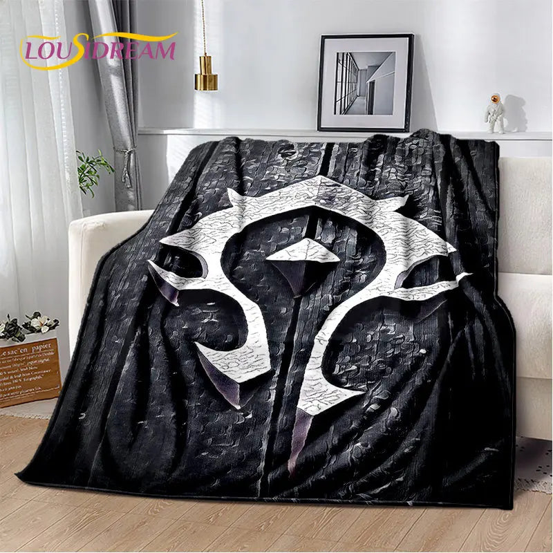 World of Warcraft,WOW ,Game Gamer Soft Plush Blanket,Flannel Blanket Throw Blanket for Living Room Bedroom Bed Sofa Picnic Cover