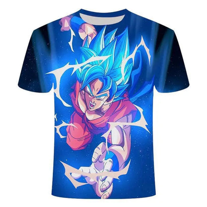 2026 Dragon Ball T-shirt Children's 3D T-shirt Fashion Children's Boy Short Sleeve Round Neck Casual Anime Super Saiya Wukong