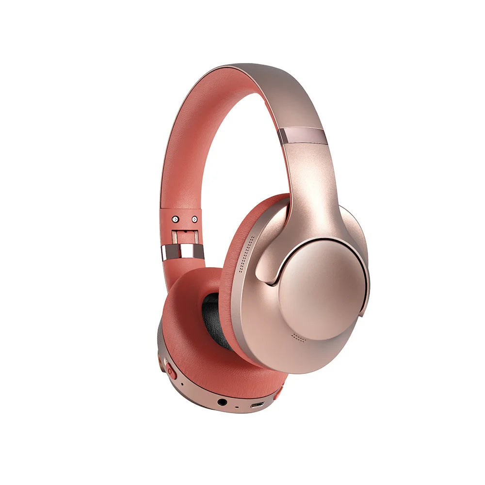 Casque audio à réduction de bruit ANC, écouteurs Bluetooth, casque sans fil supra-auriculaire, stéréo HiFi, 50 heures d'autonomie, latence de 0,04s, appel AUX