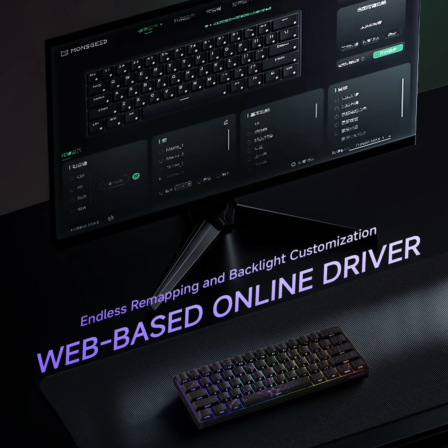 Akko MonsGeek FUN60 PRO&MAX HE Mechanical Keyboard Magnetic Switch 60% Gaming Keyboard Rapid Trigger 8K Custom Keyboard