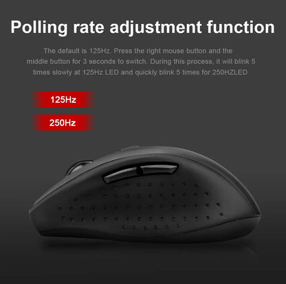 Rato E-YOOSO E-1010 USB 2.4G sem fios para gaming e escritório, 2400 DPI, ótico, ergonómico, para portátil, PC e computador