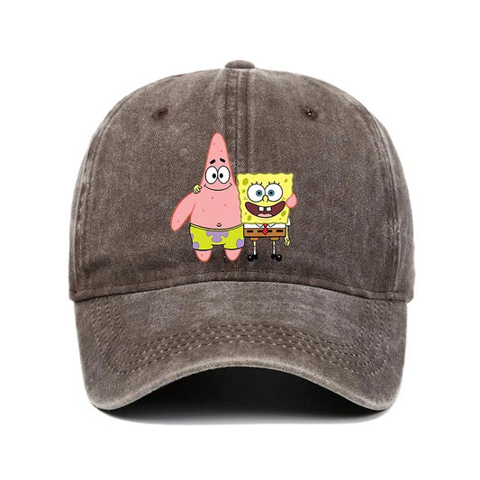 Fashion Cute SpongeBobs Baseball Cap Movie Cartoon Role Adult Men Women Sport Casual Sunshade Adjustable Anime Peaked Mesh Hat