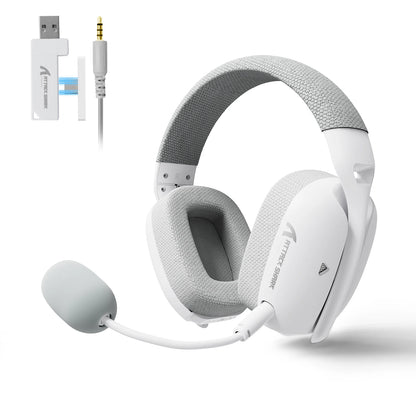 Cuffie da gaming ATTACK SHARK L80PRO 3-in-1 – Cuffie Bluetooth wireless a bassa latenza con doppio microfono, audio Hi-Fi da 40mm e connessione stabile