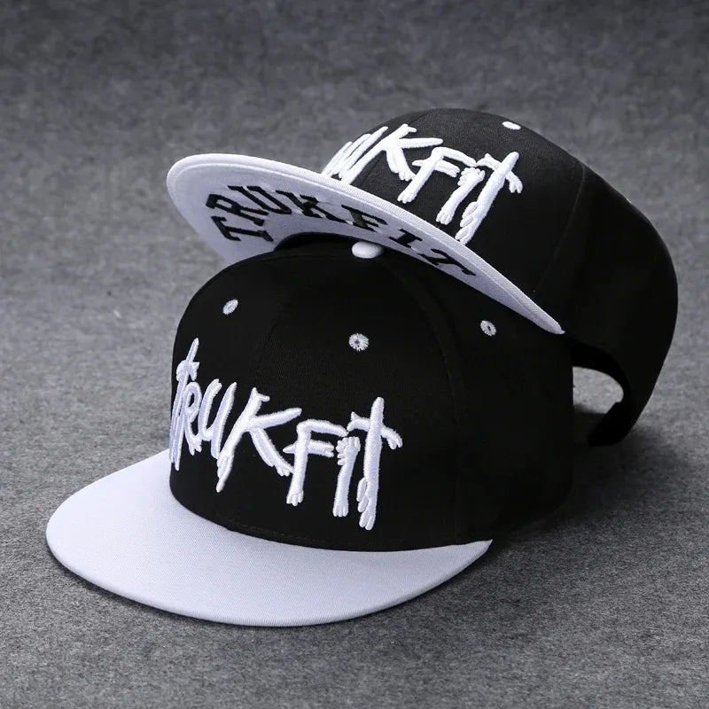 Herren-Baseballkappe mit Buchstabenstickerei, „Tide“, universell kombinierbar, flache Krempe; Damen-Sommer-Hip-Hop-Kappe, Outdoor-Sonnenkappe, verstellbare Schirmkappe