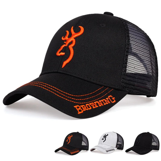 Embroidered Totem Baseball Hat, High Quality Hip Hop Outdoor Mesh Hat, Sunshade, Breathable Truck Hat